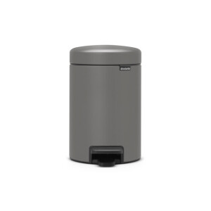 Brabantia NewIcon Pedaalemmer - 3 liter - kunststof binnenemmer - mineral concrete grey 126260