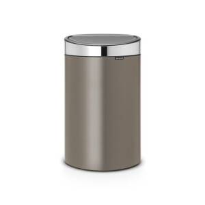 Brabantia Touch Bin Afvalemmer - 40 liter - kunststof binnenemmer - platinum - matt Steel 114885