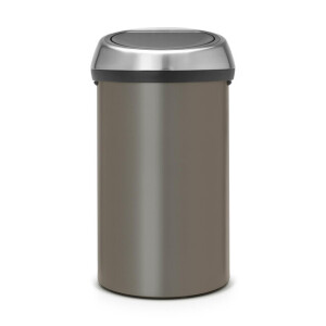 Brabantia Touch Bin Afvalemmer - 60 liter - platinum/matt steel fingerprint proof 402463