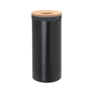 Brabantia Wasbox - 35 liter - kurkendeksel - uitneembare waszak - zwart 120008