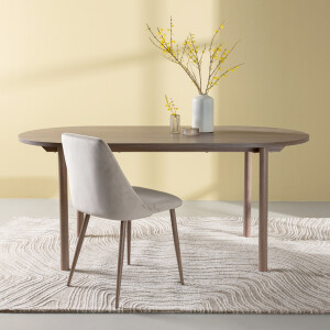 Nohr Ovale Eettafel 'Brandee' 180 x 90cm, kleur Bruin