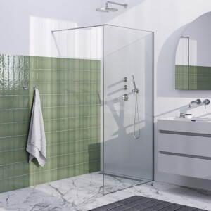 BRAUER Brushed Frame Inloopdouche helder glas met frame 100x200cm - geborsteld RVS GS-ILMP1H100200NG