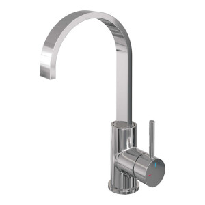 Brauer Chrome Edition Wastafelmengkraan opbouw - hoog - draaibaar - platte uitloop - model a - chroom 5-CE-003-S3