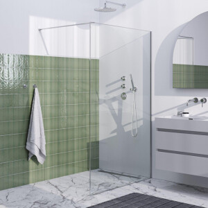 BRAUER Chrome Frame Inloopdouche helder glas met frame 120x200cm - chroom GS-ILMP1H120200CE