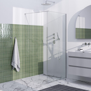 BRAUER Chrome Frame Inloopdouche helder glas met frame 90x200cm - chroom GS-ILMP1H90200CE