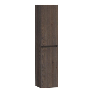 BRAUER Joy badkamerkast - 160x35x35cm - 2 deuren - greeploos - links- of rechtsdraaiend - lamellen eiken zwart HK-JY160LEZ