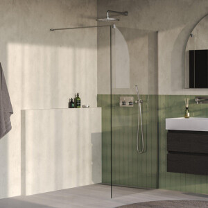 BRAUER Oblivion Inloopdouche - 90x200cm - glascoating - helder glas - Geborsteld RVS PVD GS-OBI1H90200NG
