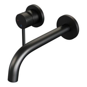 BRAUER Stripe Inbouw Wastafelmengkraan - gebogen uitloop en rozetten model A2 - mat zwart 5-S-332