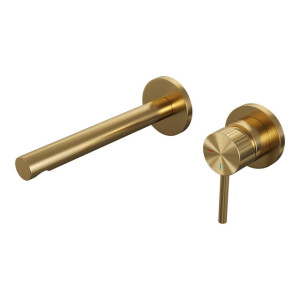 BRAUER Stripe Inbouw Wastafelmengkraan - rechte uitloop en rozetten - model A1 - goud geborsteld PVD 5-GG-331