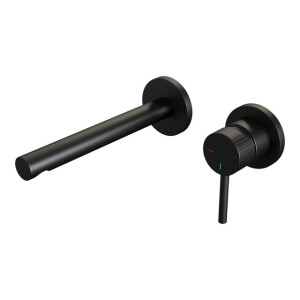 BRAUER Stripe Inbouw Wastafelmengkraan - rechte uitloop en rozetten - model A1 - mat zwart 5-S-331