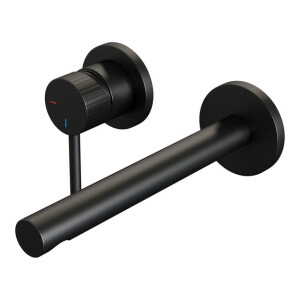 BRAUER Stripe Inbouw Wastafelmengkraan - rechte uitloop en rozetten - model A2 - mat zwart 5-S-335