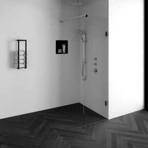 BRAUER Void inloopdouche helder glas 60x200 incl. glascoating chroom GS-VOI1H60200CE