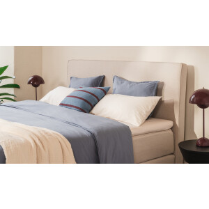 BRUNO Premium Boxspring 160x200cm in Beige | Matrashardheid: Links H2 / Rechts H2 | Meervoudig bekroond voor design en kwaliteit