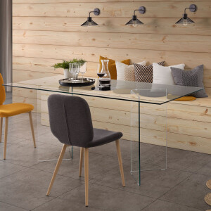 Kave Home Glazen Eettafel 'Burano', 180 x 90 cm