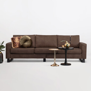 Sohome 5-zits Bank 'Mathew' Microleder, kleur bruin