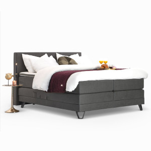 Sohome Boxspring Excellent-Charcoal-160 x 210 cm-Vlak