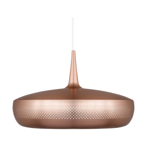 Clava Dine hanglamp brushed copper - met koordset wit - Ø 43 cm