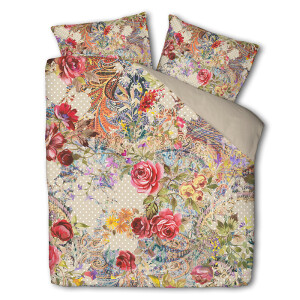 Dekbedovertrek Katoen - Lily - Eenpersoons (140x200 Cm) - Meerkleurig & Roze Katoen - Bloemen & Natuur - Cloud Nine - Dekbed-Discounter.nl
