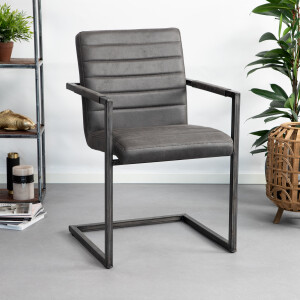 Tower Living Eetkamerstoel 'Rocca', kleur Antraciet