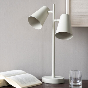 By-Boo Tafellamp 'Cole' 2-lamps, kleur Beige