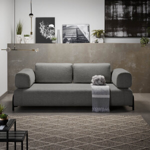 Kave Home 3-zits Bank 'Compo', kleur Donkergrijs