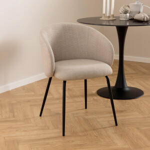 Bendt Eetkamerstoel 'Cristi' Structuurstof, kleur Beige