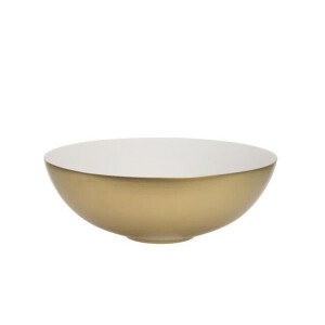 Crosswater Circus Waskom - 40x40x15cm - rond - binnenkant Mat cru - buitenkant Geborsteld messing (goud) CT4084UCF