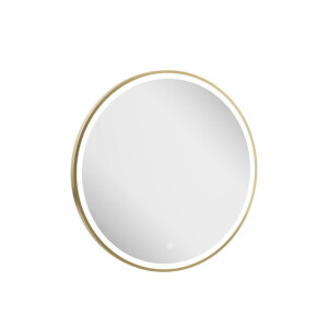 Crosswater Infinity Spiegel - met verlichting - rond - 70cm - geborsteld messing (goud) IF_MIRROR70F