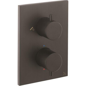 Crosswater MPRO Crossbox Douchekraan - inbouw - thermostatisch - 3 functies - incl. inbouwdeel - zwart mat SW451376/SW408404
