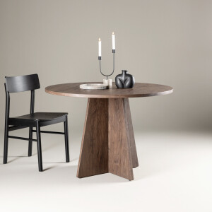 Nohr Ronde Eettafel 'Cynthiaann' 110cm, kleur Mokka