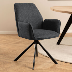 Bendt Draaibare Eetkamerstoel 'Dantrell' kleur Donkergrijs