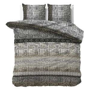 Dekbedovertrek August - Lits-Jumeaux (240x220 Cm) - Groen Polyester-katoen - Dieren - Sleeptime Elegance - Dekbed-Discounter.nl