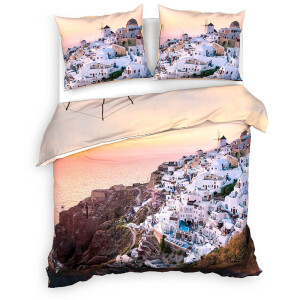 Dekbedovertrek Bamboe-Katoen - Parker - Lits-Jumeaux (240x220 Cm) - Meerkleurig Katoen Bamboe - Landschap - Heckett Lane - Dekbed-Discounter.nl