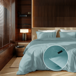 Dekbedovertrek Egyptisch Katoen - Uni - Jade - Tweepersoons (200x240 Cm) - Groen Egyptisch Katoen Katoen - Effen - Presence - Dekbed-Discounter.nl