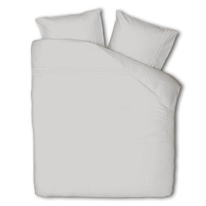 Dekbedovertrek Egyptisch Katoen Uni - Tweepersoons (200x240 Cm) - Grijs Egyptisch Katoen Katoen - Effen - Presence - Dekbed-Discounter.nl
