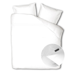 Dekbedovertrek Egyptisch Katoen Uni - Tweepersoons (200x240 Cm) - Wit Egyptisch Katoen Katoen - Effen - Presence - Dekbed-Discounter.nl