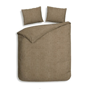 Dekbedovertrek Franela Taupe Effen 200x200 Cm Heckett Lane - Dekbed-Discounter.nl