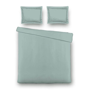 Dekbedovertrek Hotel Deluxe - Turquoise - Tweepersoons (200x200 Cm) - Turquoise Microvezel - Effen - Luna Bedding - Dekbed-Discounter.nl