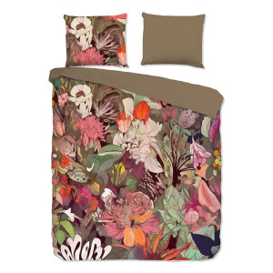 Dekbedovertrek Katoen - Marcus - Eenpersoons (140x200 Cm) - Meerkleurig Katoen - Bloemen - Good Morning - Dekbed-Discounter.nl