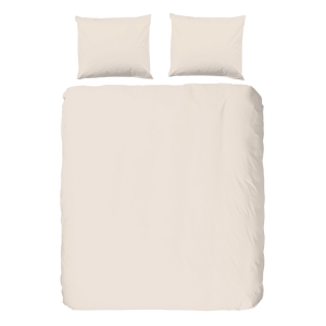 Dekbedovertrek Katoen-Percale - Zand - Eenpersoons (140x200 Cm) - Zand Katoen Percale Katoen - Effen - Good Morning - Dekbed-Discounter.nl