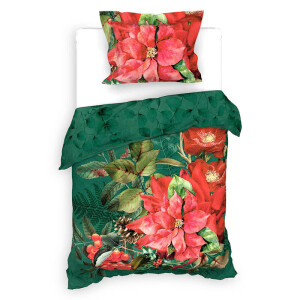 Dekbedovertrek Katoen Satijn Castor Bloemen 140x200 Cm Anti Allergie Heckett Lane - Dekbed-Discounter.nl