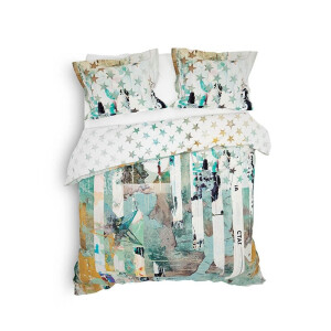 Dekbedovertrek Katoen-Satijn - Double Face - Andy - Lits-Jumeaux (240x220 Cm) - Meerkleurig Katoen-satijn - Sterren & Modern & Patroon - Heckett Lane - Dekbed-Discounter.nl