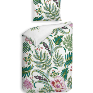 Dekbedovertrek Katoen-Satijn - Double Face - Tiera - Eenpersoons (140x200 Cm) - Wit Katoen-satijn - - Heckett Lane - Dekbed-Discounter.nl