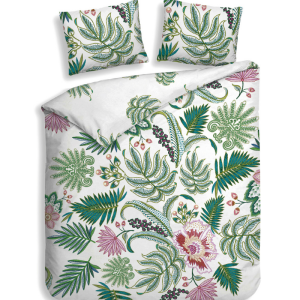 Dekbedovertrek Katoen-Satijn - Double Face - Tiera - Lits-Jumeaux (240x220 Cm) - Wit Katoen-satijn - - Heckett Lane - Dekbed-Discounter.nl