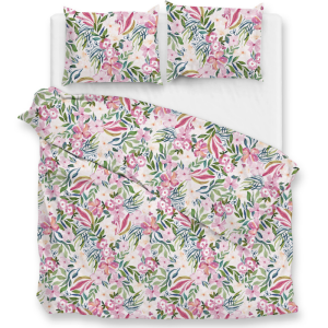 Dekbedovertrek Katoen-Satijn - Evita - Tweepersoons (200x200 Cm) - Meerkleurig Katoen-satijn - Bloemen - Zo!Home - Dekbed-Discounter.nl