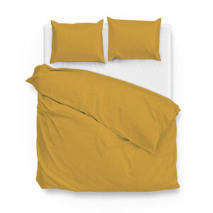 Dekbedovertrek Katoen Satijn Satinado Ochre Gold Effen 240x200 Cm Zo!Home - Dekbed-Discounter.nl