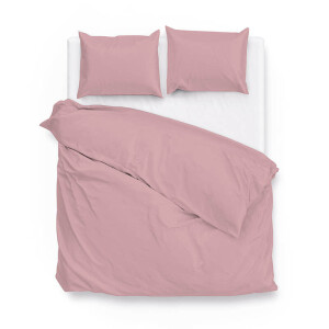 Dekbedovertrek Katoen Satijn Satinado Shady Pink Effen 240x200 Cm Verkoelend Zo!Home - Dekbed-Discounter.nl