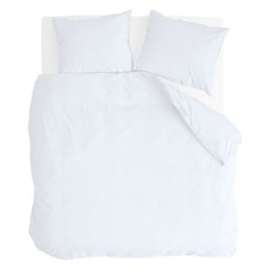 Dekbedovertrek Katoen - Sleep Softly - Wit - Tweepersoons (200x200 Cm) - Wit Katoen - Effen - Byrklund - Dekbed-Discounter.nl