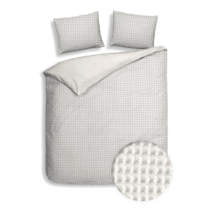 Dekbedovertrek Katoen Vafala - Crème - Lits-Jumeaux XL (260x200 Cm) - Crème Katoen - Effen - Heckett Lane - Dekbed-Discounter.nl