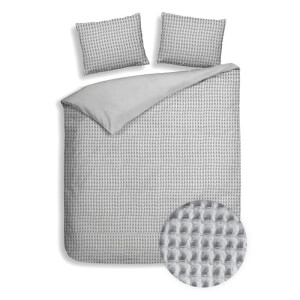 Dekbedovertrek Katoen Vafala - Lichtgrijs - Lits-Jumeaux (240x220 Cm) - Lichtgrijs Katoen - Effen - Heckett Lane - Dekbed-Discounter.nl